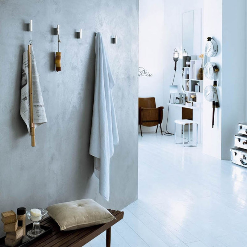 Crochet de salle de bain simple fixé au mur Divo