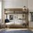 Appolon Twin Over Twin Solid Wood Farmhouse Bunk Bed with Barn-Style Panel Headboards-979330015