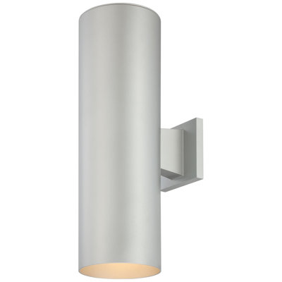 Applique murale cylindrique en aluminium 2 lumières l 6 po d'intérieur ou d'extérieur Newburgh