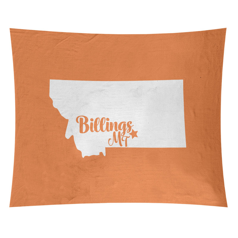 Tapisserie Billings Montana, H 51 po x l 60 po, Orange