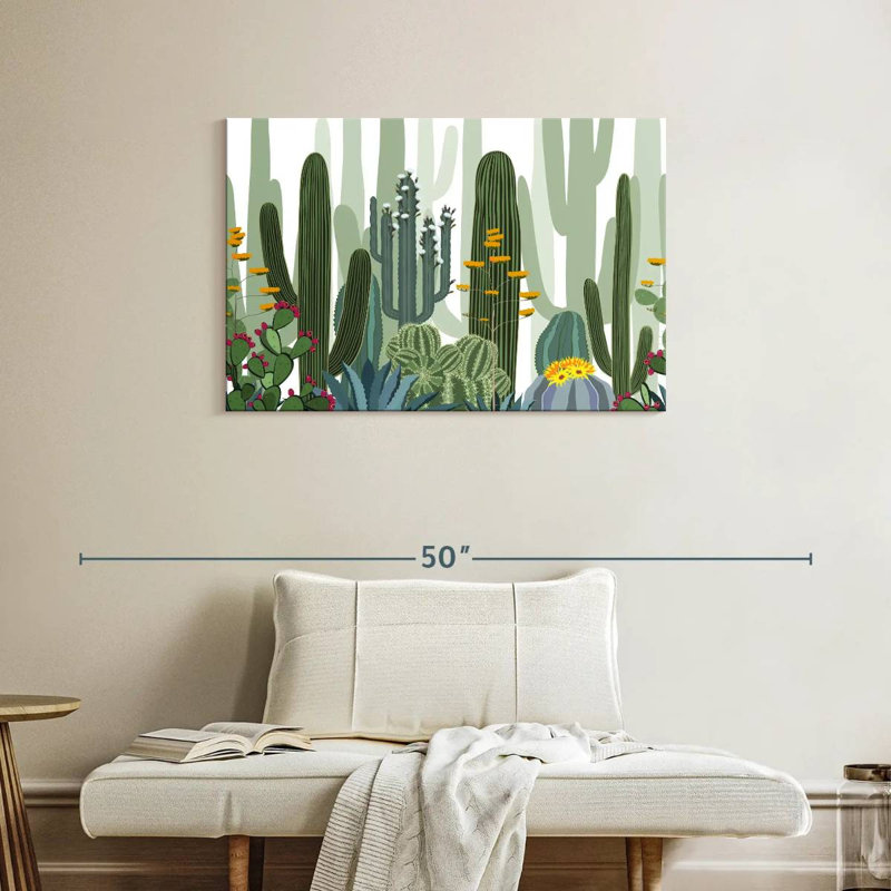 Harnek Desert Cactus Pattern, 24" H x 36" W