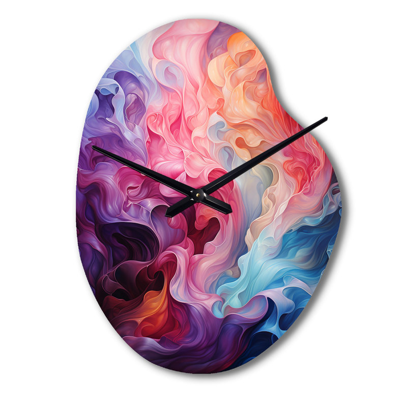 Opt Art Radiant Spectrum II - horloge murale de forme unique Op Art, Grand