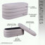 Banc repose-pieds avec rangement en velours