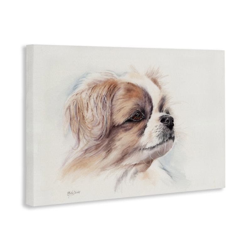 «Expressive Dog Face», toile par Cady, H 30 po x l 45 po