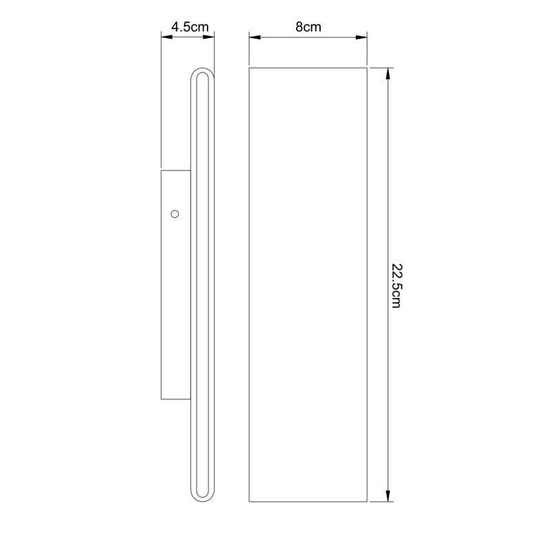 Avanni Aluminium LED Flush Mounted Sconce
