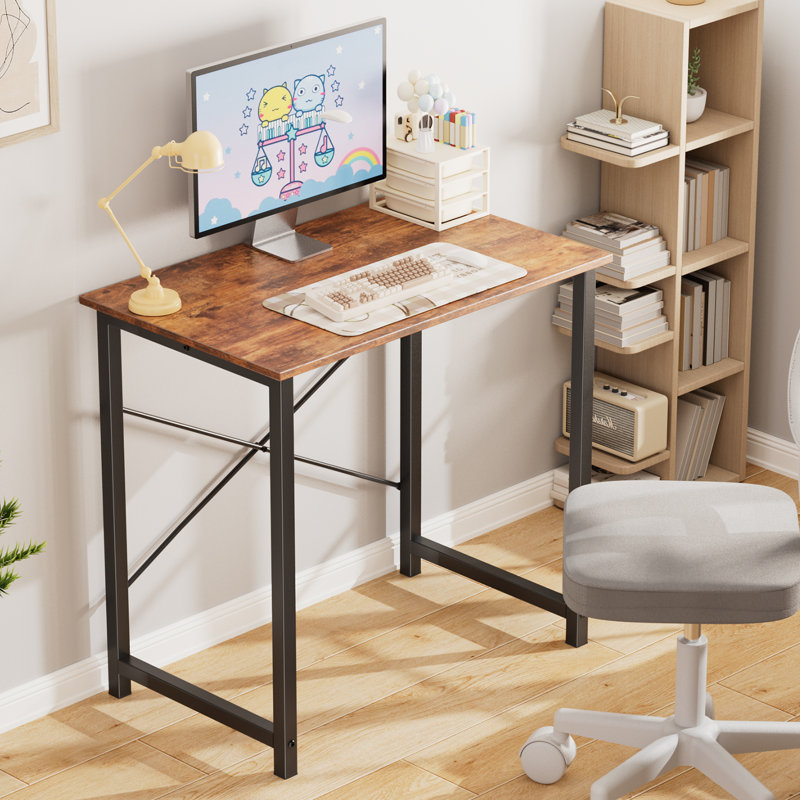  Computer Desk 31 Inch, Modern Writing Desk for Home Office with Storage Bag & Hook, Small Office Desk for Small Spaces, 31IN