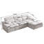 Canapé d'angle avec dossier haut, canapé en L avec chenille flammée, coussin éponge haute densité compressé, canapé sans assemblage peu encombrant pour le salon, un appartement-1309769762