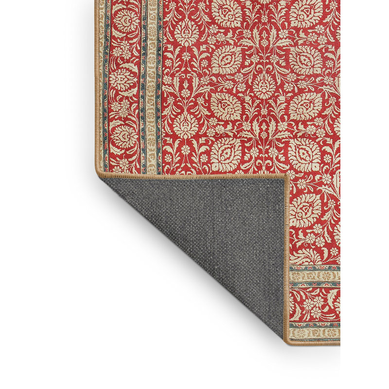 Tapis traditionnel orange / gris / brun, Rectangle 5 pi x 7 pi