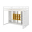 Lit mezzanine simple en bois avec tablettes, armoire et armoire-118037530-118037532