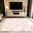 1PC soft tone blush pink abstract daisy floral area rugs, Soft and Comfortable, easy-to-maintain, machine washable Indoor floor mat, suitable for living room, bedroom, kitchen, entryway, balcony, patio, dining hallway, Home Decor, Outdoor Decor.-1596145158