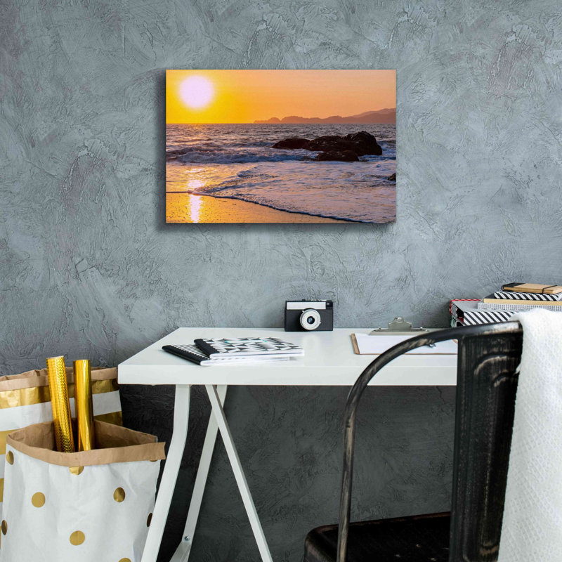 «San Francisco Sunset» par Epic Portfolio, art mural sur toile, H 12 po x l 18 po x P 0,75 po