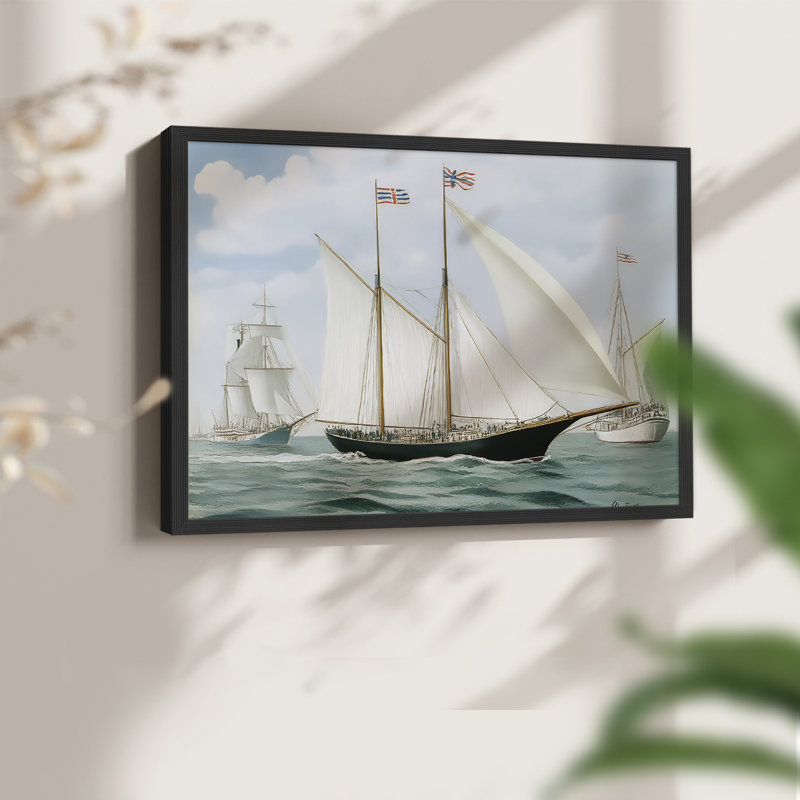 Nautical Series-CXL - Reproduction encadrée - Restickable, H 11 po x l 14 po, Noir, noir, noir, noir