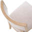 Chaise de salle à manger simple rembourrée moderne en lin beige avec coussin de siège épais de 5,12 po, entièrement assemblée