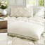 Ensemble de literie capitonné élégant 7 pièces, polyester hypoallergénique, design ivoire sophistiqué pour les chambres à coucher