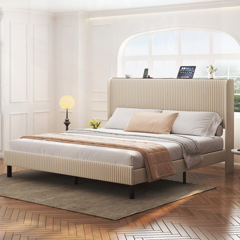 Upholstered Bed Frame, King