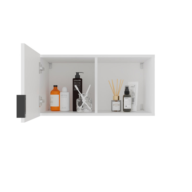 Armoire à pharmacie Kaser avec miroir et tablettes, avec option de position verticale ou horizontale, solution de rangement de salle de bain moderne