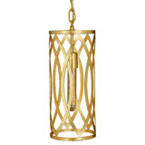 New Orleans 1 - Light Unique / Statement Cylinder Pendant with Wrought Iron Accents
