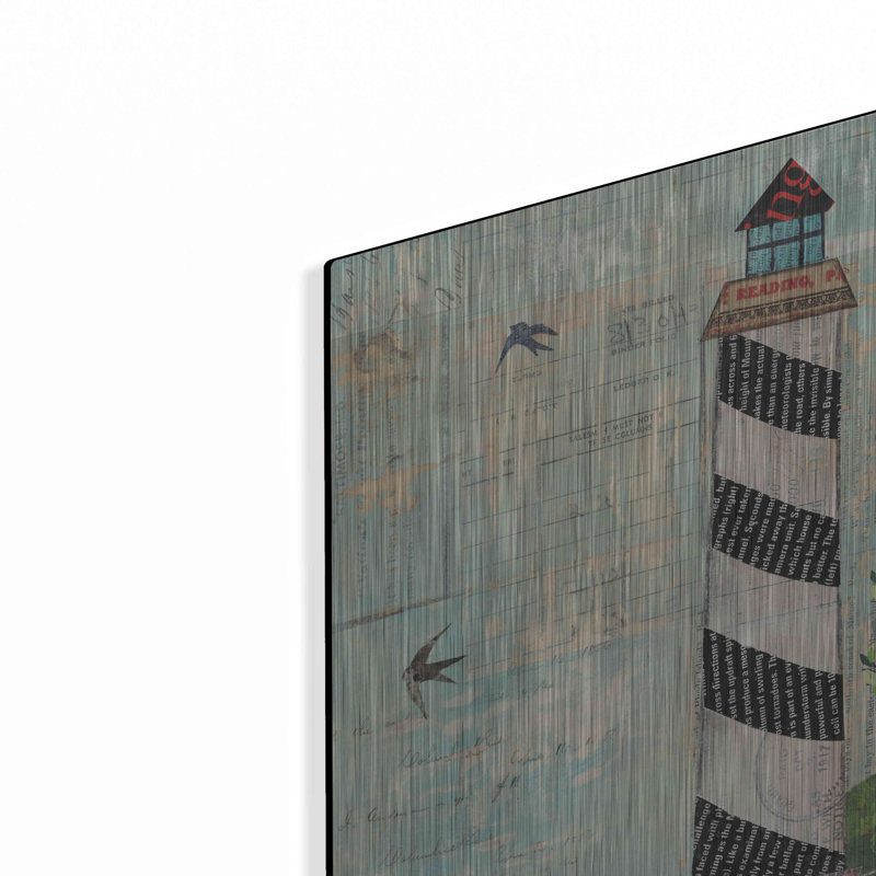 «Coastal Lighthouse II» par Courtney Prahl, art mural en métal, H 16 po x l 12 po