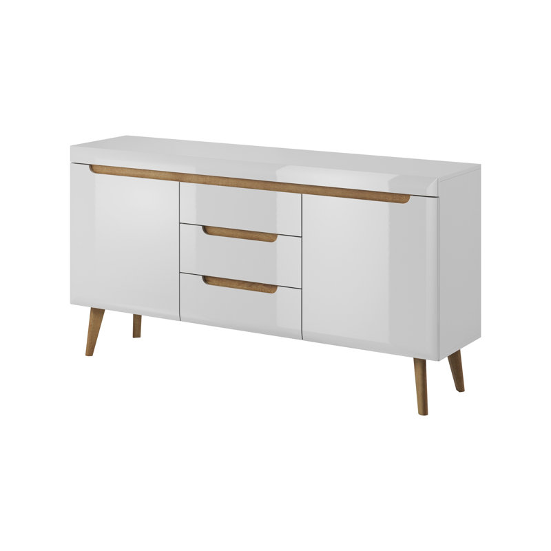Stevenage 160cm Sideboard, White/Natural