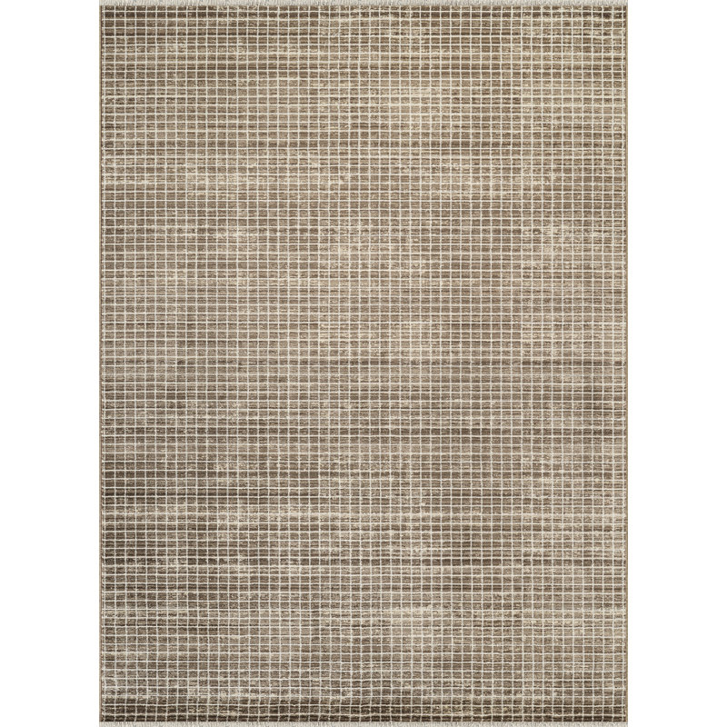 Abani Rugs Patsye AUS100A Modern Brown Micro Grid Pattern Minimalist Area Rug, Rectangle 5'3" x 7'10"