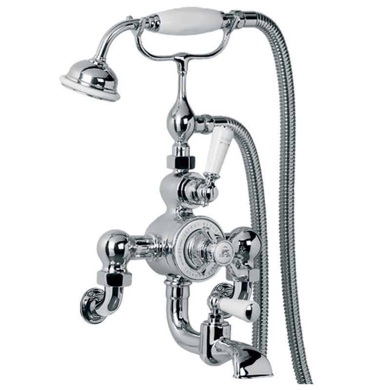 Classic White Tub Filler, Silver Nickel