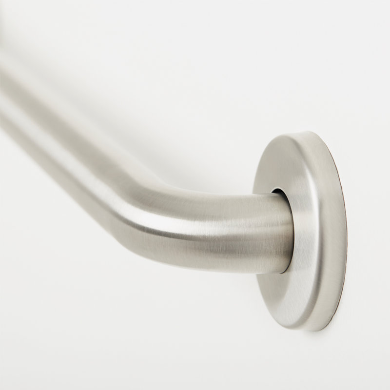 Straight Bathroom Safety Grab Bar, Satin, 18" W