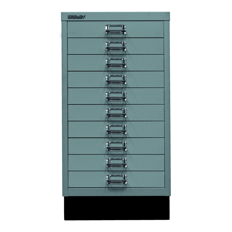 39er 34.9cm Wide 10 -Drawer File Cabinet, Silver