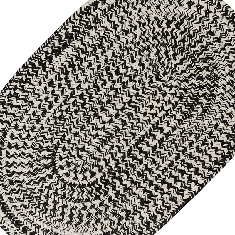 Tapis d'entrée / extérieur Traver Tweed, Noir glacé / blanc cassé, L 30 po x L 48 po