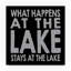Keishawna «Happens Lake», art textuel sur toile tendue-25329283