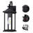 2 Pack Matte Black Motion Sensor Dusk To Dawn Outdoor Wall Lights With Clear Glass