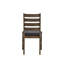 Damica Brown Synthetic Leather & Walnut Side Chair (Set Of 2)