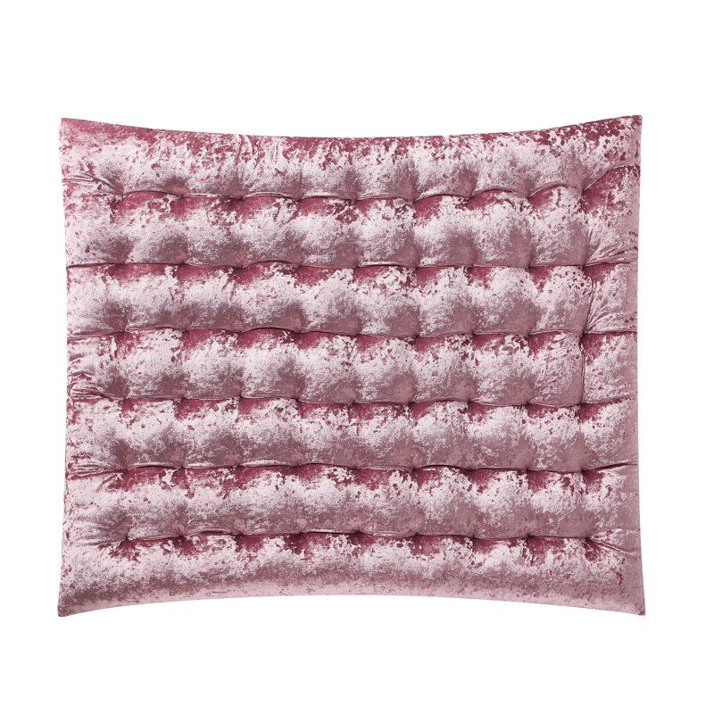 Rainha Cushion Tufted College Headboard - Velvet Crush, Rose Gold