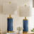24.5'' Ceramic Table Lamp with USB Ports, Modern Bedside Lamp for Living Room (Set of 2)-2043514317-2043514318