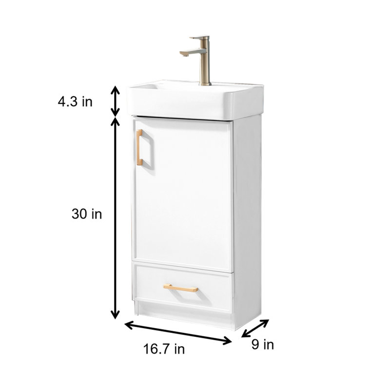 18" Modern Free-standing Bathroom Vanity Set