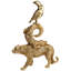 Figurine animal exotique empilée en trio