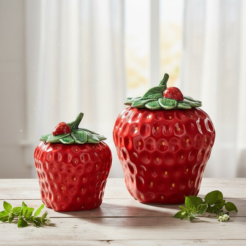Ensemble de 10 pots à fraises