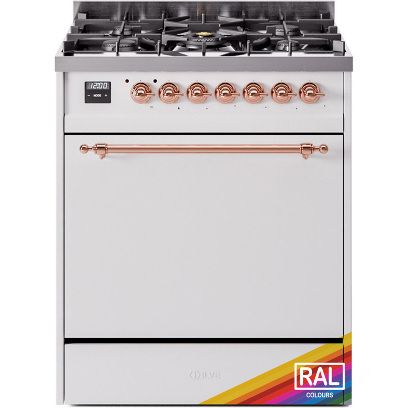 Cuisinière à double carburant 30 po ILVE Nostalgie II, Propane liquide, RAL / cuivre