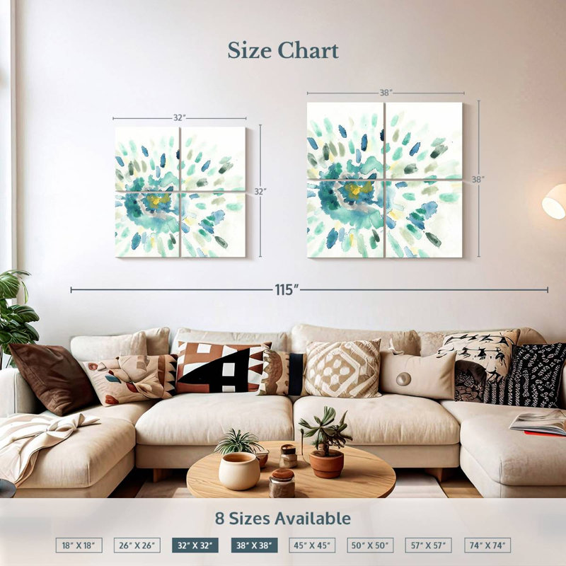 Avery Starburst Floral I, H 32 po x l 32 po