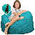 Teal Suede