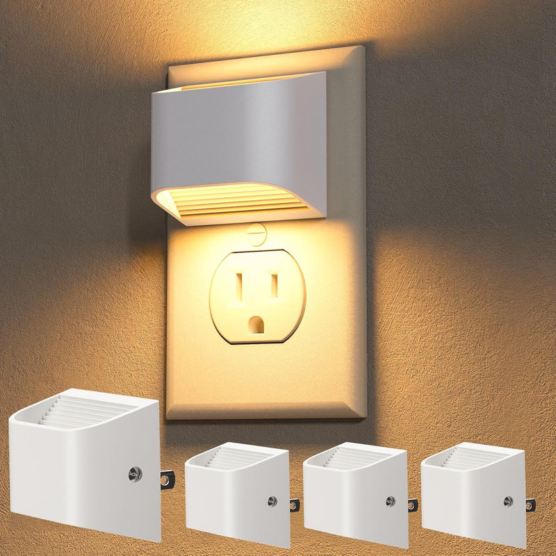 3000K Auto Sensor Plug-In Night Light – Ultra-Slim 1.2" Energy-Saving Warm Glow Light for Nursery & Hallway