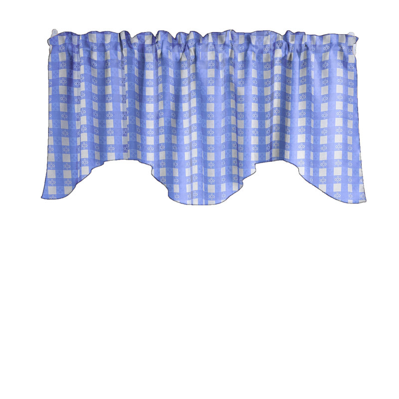 Cantonnière Popeline Tavern, Light Blue