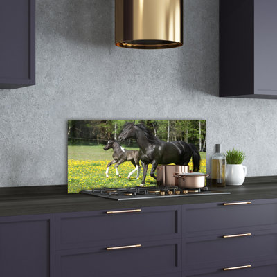 Bondville 50cm W x 100cm L Glass Peel and Stick Panel