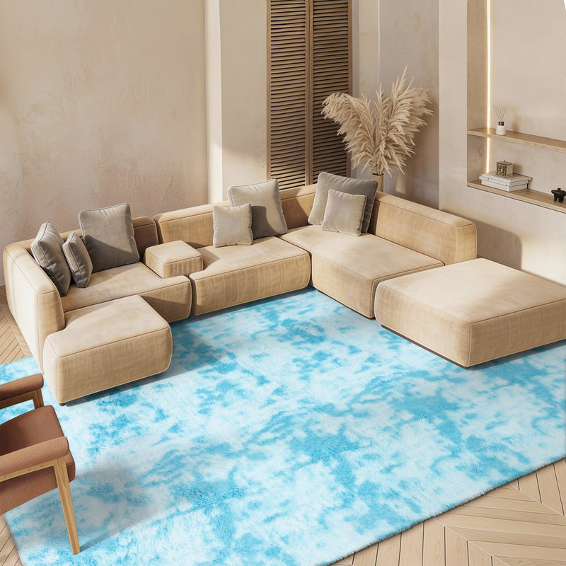 Zakhele Shag Performance Abstract Rug, Rectangle 8' x 10'