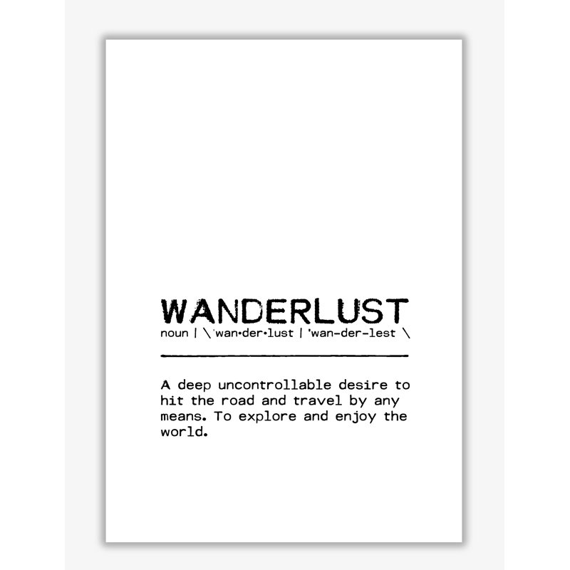 Wanderlust Desire - Print, No Frame, 42 cm H x 30 cm W x 1 cm D