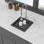 Évier de bar à montage sur comptoir en quartz - Évier de cuisine 15 po x 15 po x 9,65 po