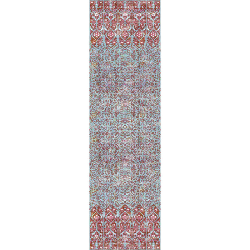Ottoman Fantasy Metallic Wallpaper, Red Turquoise