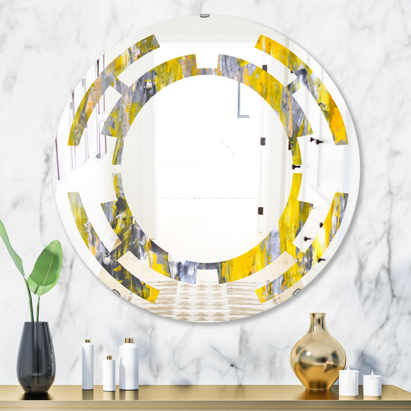 Miroir mural moderne sans cadre, 31,5 po x 31,5 po , Espace abstrait