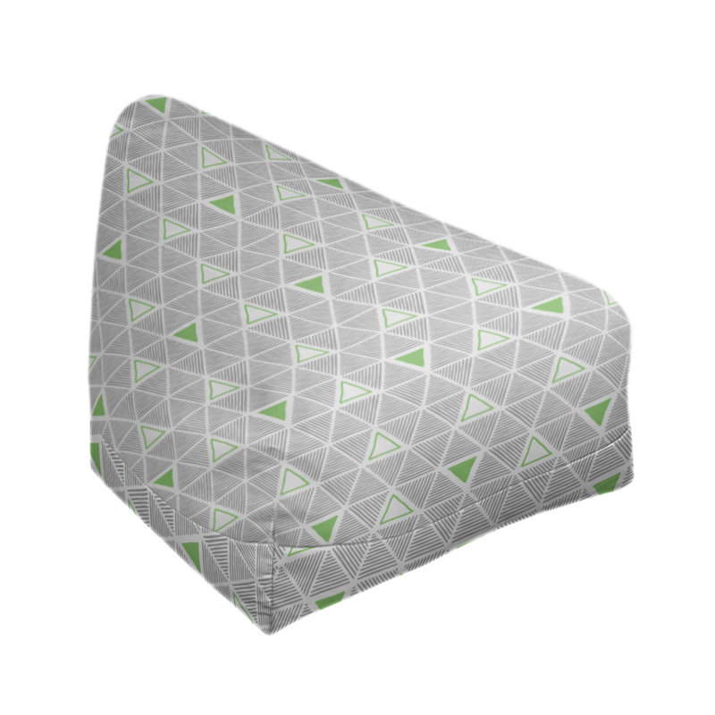 Housse de sac de pois triangles à la main classic, Vert, H 38 po x l 42 po x P 29 po, Bourre en polyester