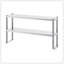 Double surdimensionnée, double surdimensionnée en acier inoxydable, surdimensionnée à deux niveaux de 12 po x 72 po, table de préparation réglable en hauteur pour cuisine, restaurant et atelier-134638438