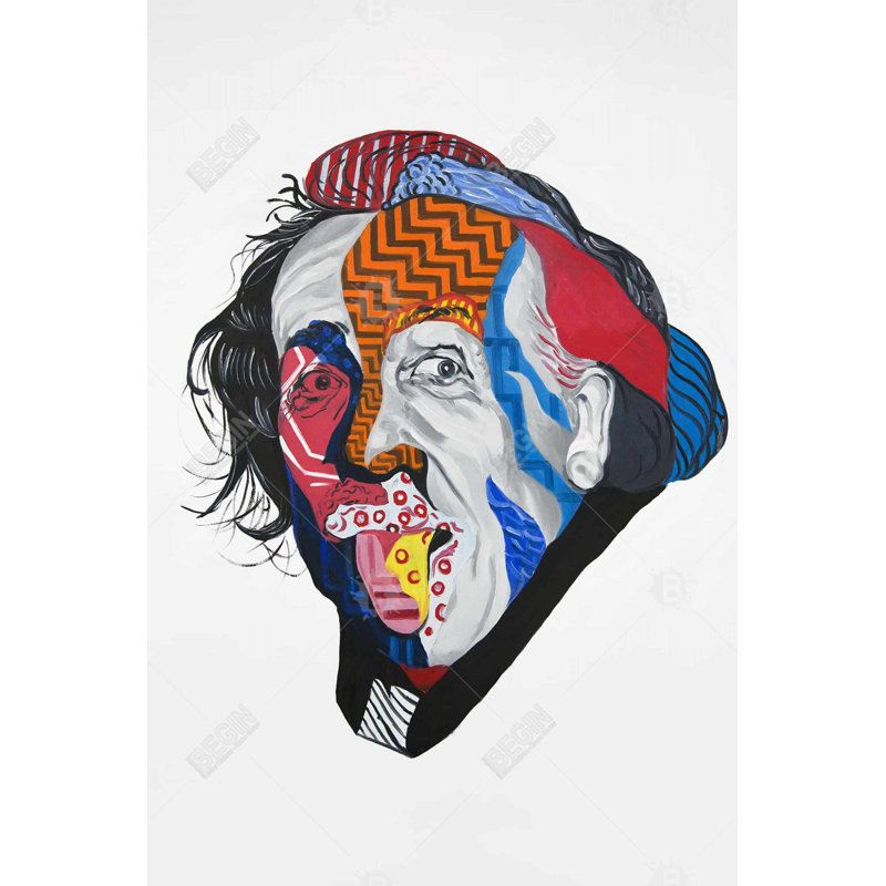 "Abstract Albert Einstein" sur toile